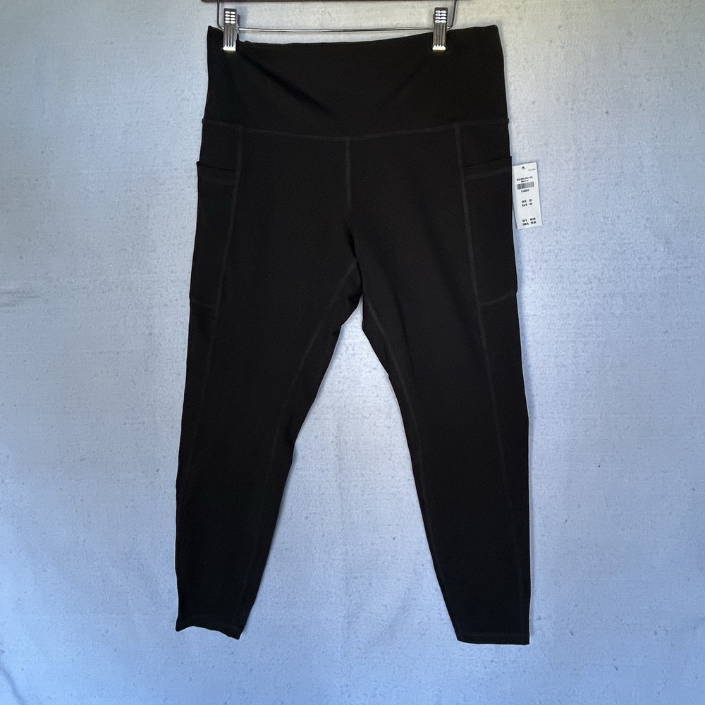 Gilly Hicks Recharge Leggings Active Black Side Pockets Size X Large NWT